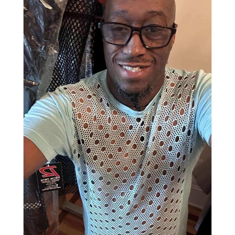 Pistol Pete See Thru Circles & Fishnet Short Sleeve Crew Neck SS310-718 - Picture 3 of 5